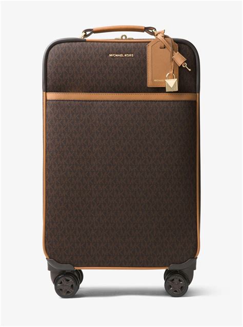 michael kors jet set travel logo suitcase - brown|Michael Kors jet set airplane.